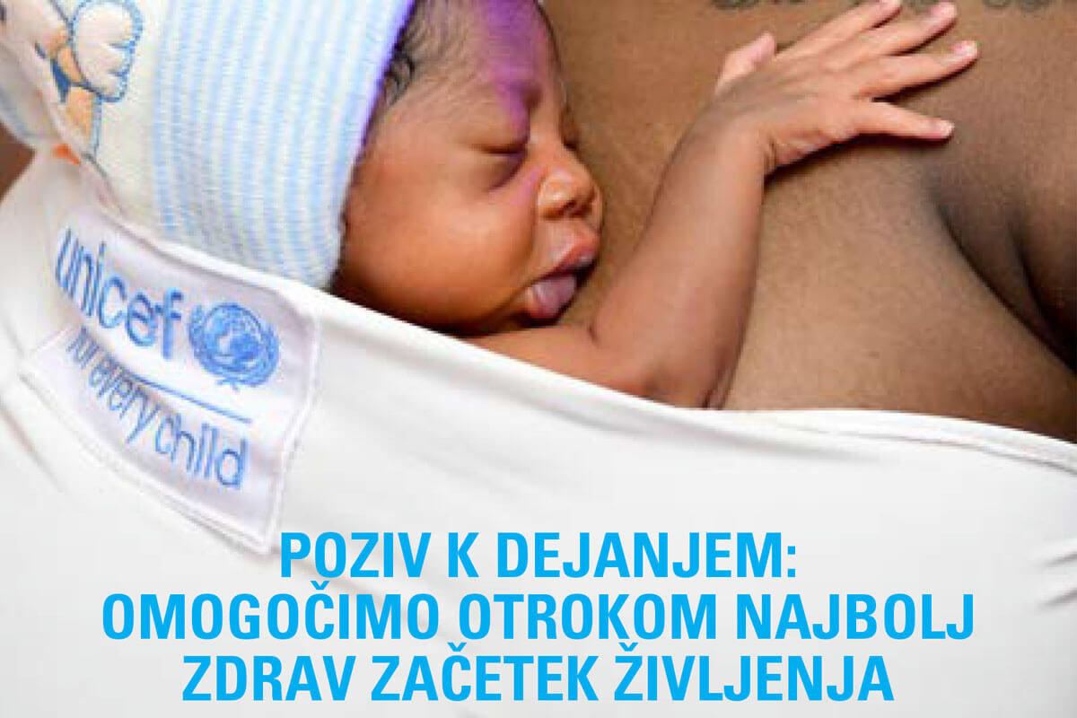 Poziv k dejanjem: Plakat Omogočimo otrokom najbolj zdrav začetek življenja